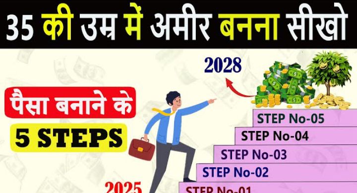 35 की उम्र में अमीर बनना शीखो, पैसे बनाने के 5 टिप्स । 2024